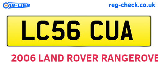 LC56CUA are the vehicle registration plates.