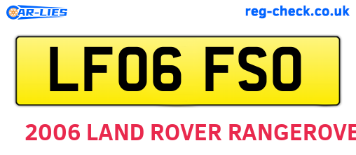 LF06FSO are the vehicle registration plates.