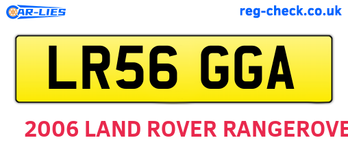 LR56GGA are the vehicle registration plates.