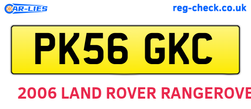 PK56GKC are the vehicle registration plates.