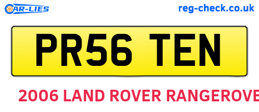 PR56TEN are the vehicle registration plates.