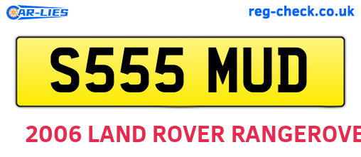 S555MUD are the vehicle registration plates.
