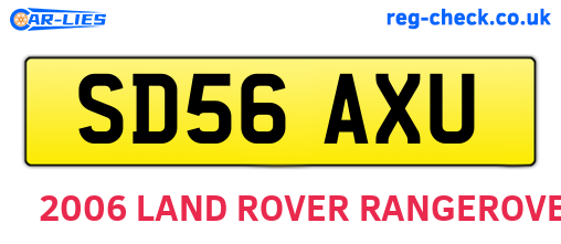 SD56AXU are the vehicle registration plates.
