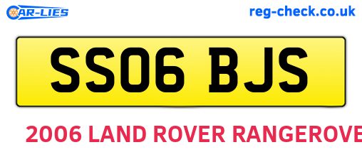 SS06BJS are the vehicle registration plates.