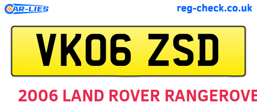 VK06ZSD are the vehicle registration plates.