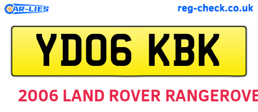 YD06KBK are the vehicle registration plates.