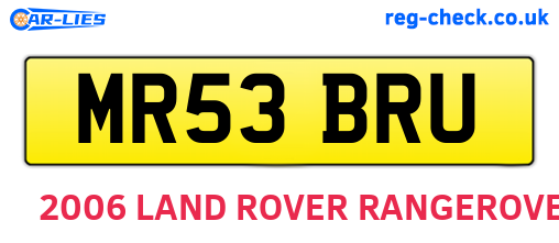 MR53BRU are the vehicle registration plates.