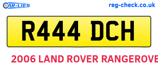 R444DCH are the vehicle registration plates.
