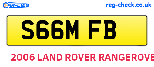 S66MFB are the vehicle registration plates.