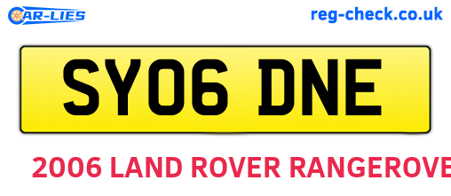 SY06DNE are the vehicle registration plates.