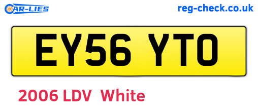 EY56YTO are the vehicle registration plates.