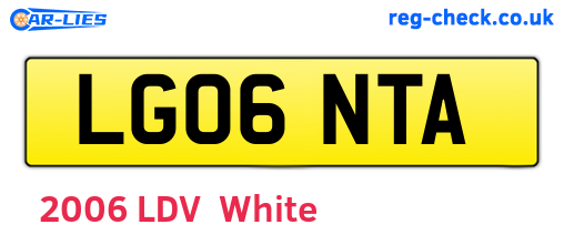 LG06NTA are the vehicle registration plates.