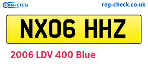 NX06HHZ are the vehicle registration plates.