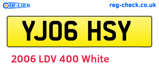 YJ06HSY are the vehicle registration plates.