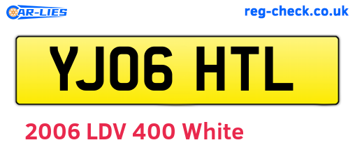 YJ06HTL are the vehicle registration plates.