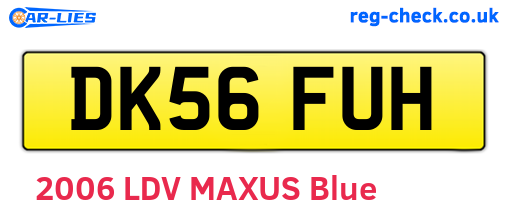 DK56FUH are the vehicle registration plates.