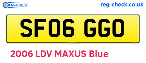 SF06GGO are the vehicle registration plates.