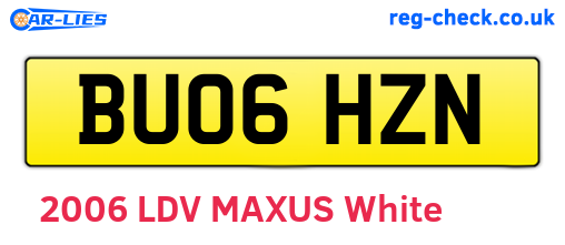 BU06HZN are the vehicle registration plates.