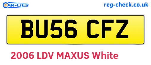 BU56CFZ are the vehicle registration plates.