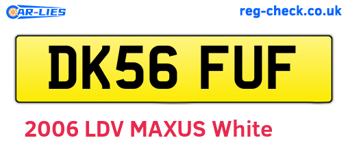 DK56FUF are the vehicle registration plates.