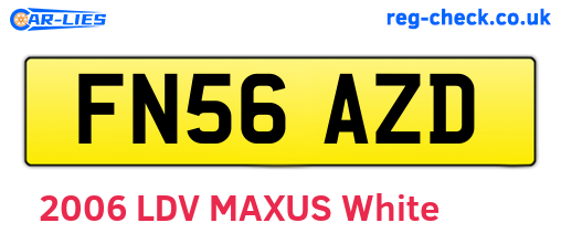 FN56AZD are the vehicle registration plates.
