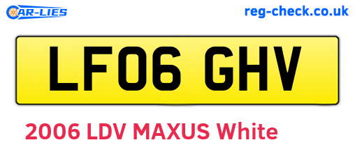 LF06GHV are the vehicle registration plates.