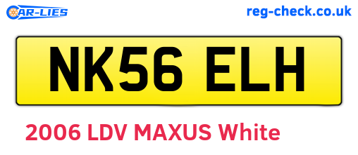 NK56ELH are the vehicle registration plates.
