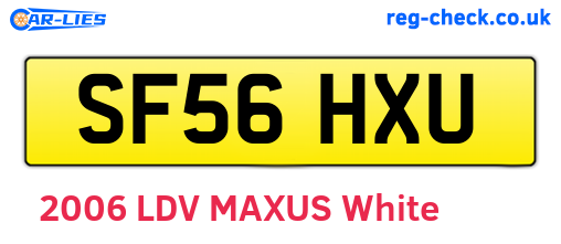 SF56HXU are the vehicle registration plates.