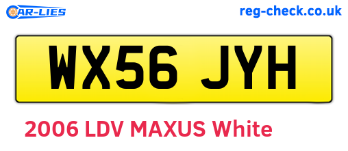 WX56JYH are the vehicle registration plates.