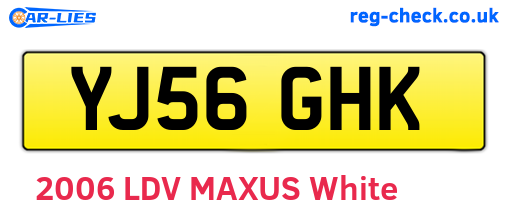 YJ56GHK are the vehicle registration plates.