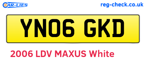 YN06GKD are the vehicle registration plates.