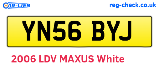 YN56BYJ are the vehicle registration plates.