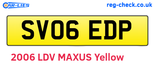SV06EDP are the vehicle registration plates.