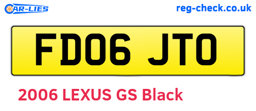 FD06JTO are the vehicle registration plates.