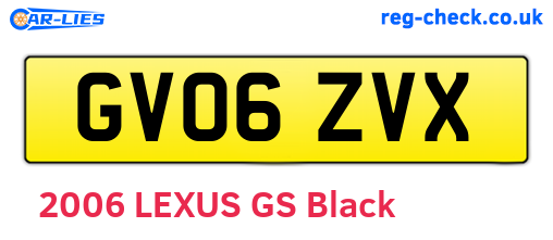 GV06ZVX are the vehicle registration plates.