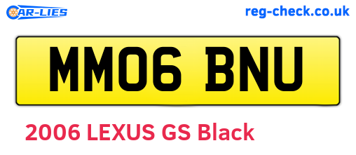 MM06BNU are the vehicle registration plates.