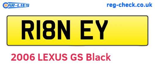 R18NEY are the vehicle registration plates.