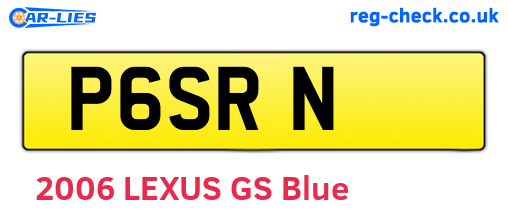 P6SRN are the vehicle registration plates.