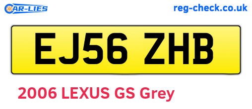 EJ56ZHB are the vehicle registration plates.