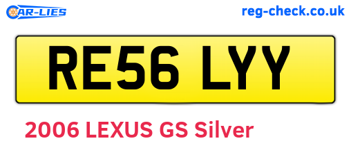 RE56LYY are the vehicle registration plates.