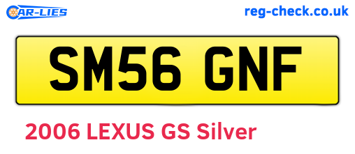 SM56GNF are the vehicle registration plates.