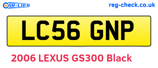 LC56GNP are the vehicle registration plates.