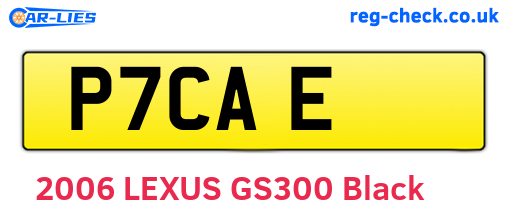 P7CAE are the vehicle registration plates.