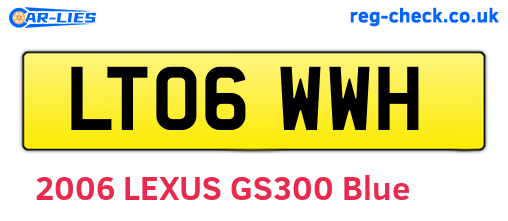 LT06WWH are the vehicle registration plates.