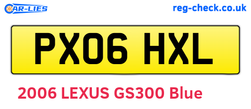 PX06HXL are the vehicle registration plates.