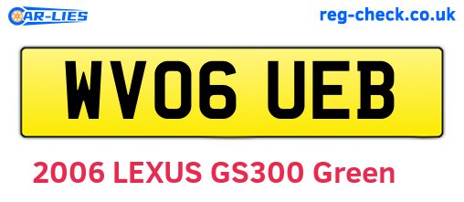 WV06UEB are the vehicle registration plates.