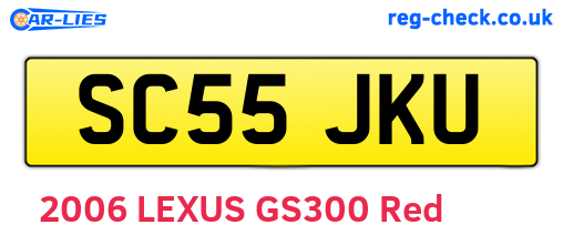 SC55JKU are the vehicle registration plates.
