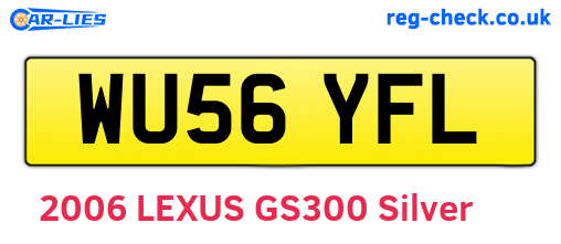 WU56YFL are the vehicle registration plates.