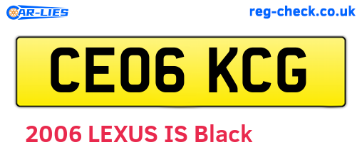 CE06KCG are the vehicle registration plates.
