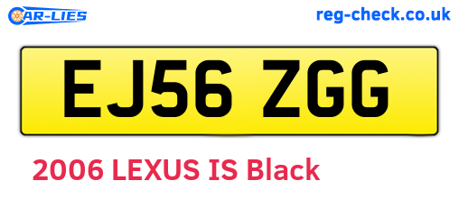 EJ56ZGG are the vehicle registration plates.